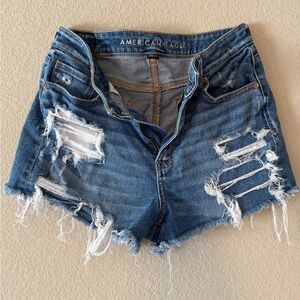 American Eagle Outfitters Ripped Blue Jean Shorts